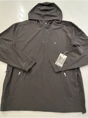 Linksoul Black Lightweight Hooded Half-Zip Shirt Jacket